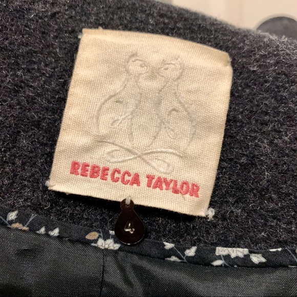 Rebecca Taylor Wool coat [size 4, charcoal grey, office, casual, luxury] - Picture 6 of 7